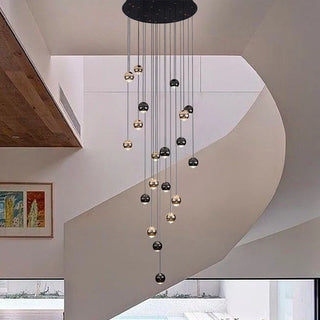 Brushed Steel Pendant Light – Modern LED Dimmable Lamp for Living Room