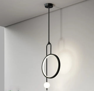 Modern Ring Pendant Light – LED Hanging Lamp With Adjustable Height & Warm Accent Lighting
