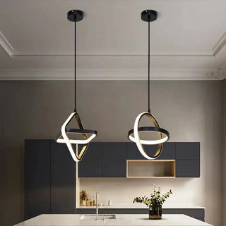 Modern Pendant Lamp – LED Pendant Light with Polished Steel Finish for Dining Room