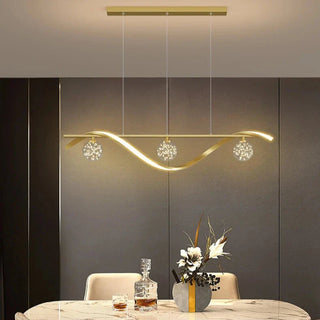 Minimalist Chandelier – Modern Pendant Light With Clear Glass & Iron Fixture
