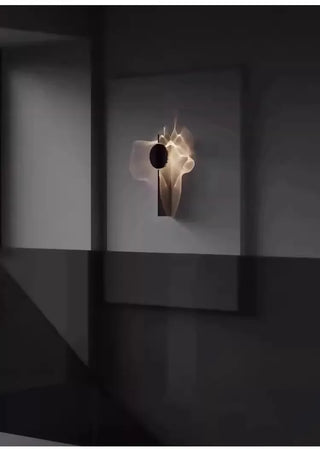 Stainless Steel Wall Light – Minimalist Bedroom Lamp with Built-In LED Module