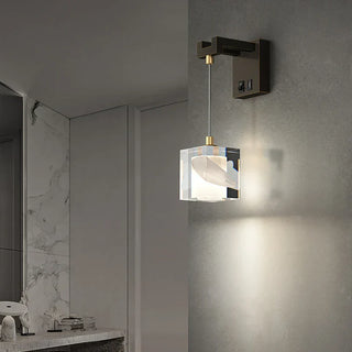 Nordic Crystal Wall Light – Soft Diffused Lighting with Copper Mount Lamp