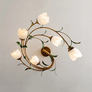 Eliova Ceiling Light – Floral Pattern Glass Metal Lamp | Living Room Lighting Fixture