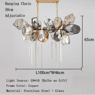 Modern Glass Pendant Light – Aluminum LED Pendant Lamp for Living Room Lighting