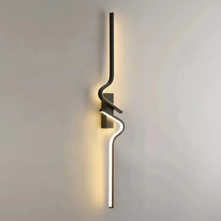 Black Aluminum Wall Sconce – Spiral Light Fixture | Modern LED Lighting