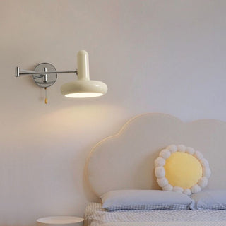 Metal white adjustable swing arm retro wall sconce ambient