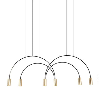 Brass designer pendant lamp detail — luxury handcrafted lighting fixture