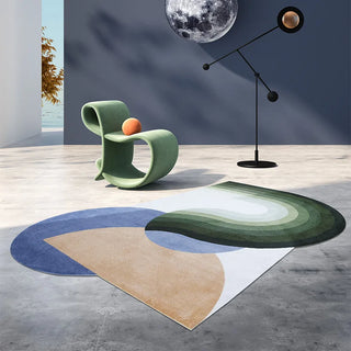 irregular carpet art italian luxury rug abstract design non slip quick drying close-up