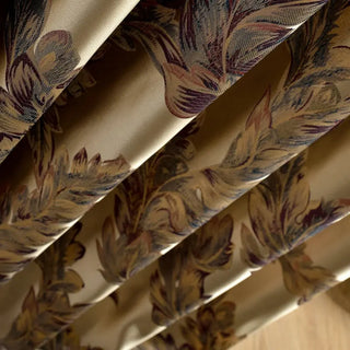 peacock feather curtain luxury blackout drapes grommet top heavy fabric set view