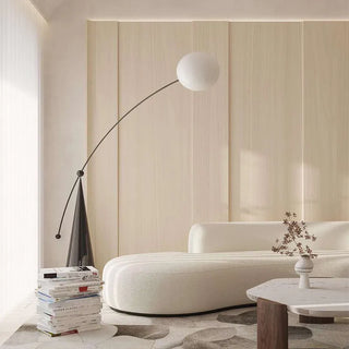 Opal Arc dimmable LED lamp front – modern opalescent tinted globes