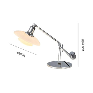 Vintage Table Lamp – Glass & Steel With Soft Light Diffuser | Classic Gold Finish