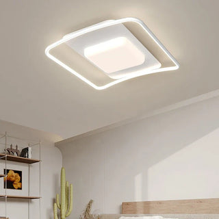 Modern Ceiling Light – White LED Fixture | Dimmable Remote Control Lamp