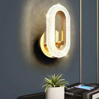 Directional Wall Light – Modern Minimalist Oval Wall Sconce in Gold Metal