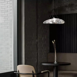 Indoor Pendant Light – Modern Glass Stone Lamp With Adjustable LED Lighting