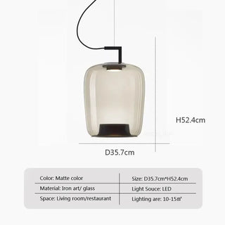 Art Deco Pendant Light – Stone Glass LED Pendant Lighting | Polished Chrome Finish