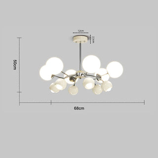 Metal Ceiling Light – Modern Warm LED Blown Glass Lamp with Soft Ambient Lighting