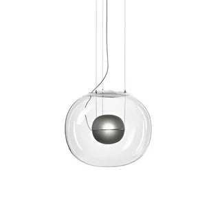 Grey matte sphere pendant light — contemporary pendant lamp for dining room