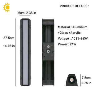 Outdoor Aluminum Wall Light – Modern Powder Coated Aluminum Wall Sconce with LED