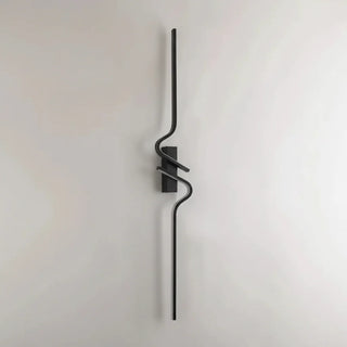 Black Aluminum Wall Sconce – Spiral Light Fixture | Modern LED Lighting