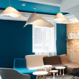 Nordic LED Pendant Light – White Iron Modern Pendant Lamp for Living Room Lighting
