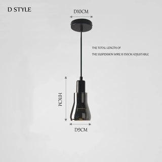 Modern Pendant Lamp – Glass & Metal LED Hanging Light | Nordic Style