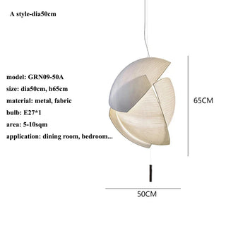 LED Fabric Pendant Light – Modern White Fabric Lampshade | Living Room Lighting