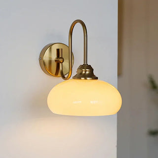 Glass Wall Light – Textured Glass Sconce with Gold or Chrome Finish
