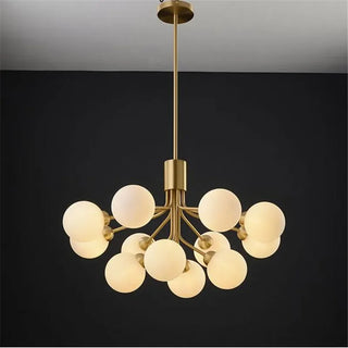Modern Iron Chandelier | Frosted Glass Lighting with G9 Socket Lamp for Living Room