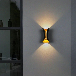 Outdoor Wall Light – Directional COB LED Technology | Matte Black & Gold Finish