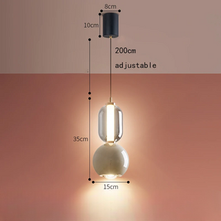 Minimalist Pendant Light - Modern Pendant Lighting With Glass Metal Finish