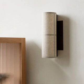 Vintage Fabric Wall Light – LED Soft Light Bedroom Lamp with Textile Shade