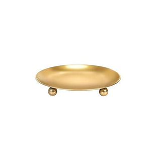 iron plate candle holder large metal candle stand gold black decor side view