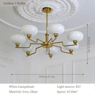 Modern Iron Chandelier – Stylish Ceiling Light with LED for Living Room Lighting