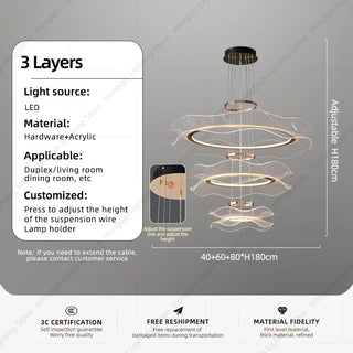 Suspension LED acrylique – Lampe suspendue moderne avec abat-jour en acrylique blanc et finition en fer