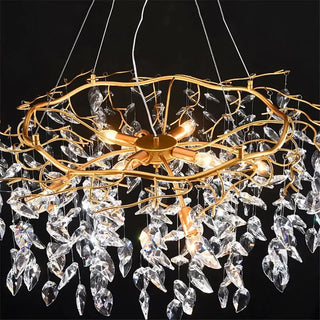 Modern Crystal Chandelier – Luxury Cut Crystal Pendant with Dimmable LED Lighting