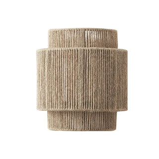 Bohemian Wall Lamp – Woven Rattan Natural Wall Sconce with Soft Light Diffuser
