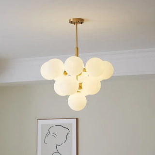 Modern Glass Chandelier – Elegant Living Room Lighting With Chrome Finish & G9 Bulb