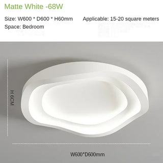 White LED Ceiling Light – Modern Surface Mount Ceiling Lamp With Matte Finish