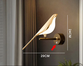 Applique murale Birdy – Applique murale LED moderne avec un design d'oiseau élégant