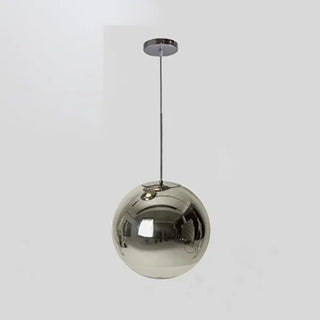 Minimalist Pendant Light – Electroplated Glass LED Dining Room Fixture