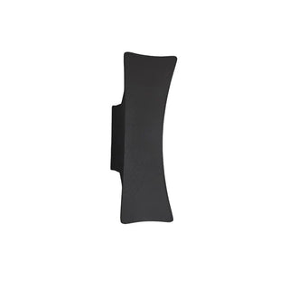 Sunset black aluminum outdoor wall lamp with warm white LED
