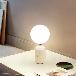 Modern Bedside Lamp | Metal And Glass Lamp With Soft LED Lighting