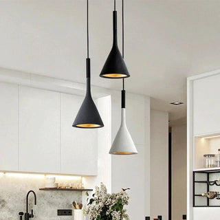 Conical Aluminum Pendant | Adjustable Cable Lighting - Matte Finish Light Fixture