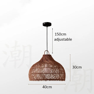 Rattan Pendant Light – Bamboo Woven Lamp with Eco Friendly LED Lighting