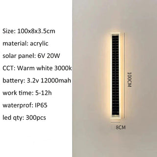 Solar LED Wall Light – Waterproof Outdoor Solar Powered Wall Lamp with Lithium Battery