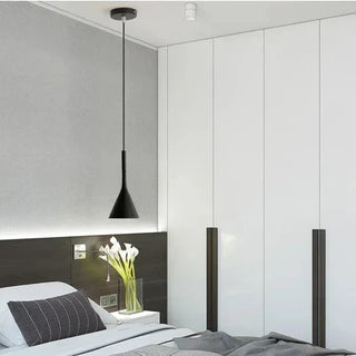 Conical Aluminum Pendant | Adjustable Cable Lighting - Matte Finish Light Fixture