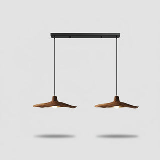 Resin Pendant Light – Wabi-Sabi Wood-Look Pendant with Adjustable Cable