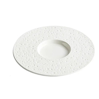 ceramic dining plate earthworks handcrafted porcelain dinnerware elegant tableware set front view