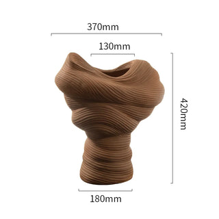 ceramic vase torso handmade porcelain art vase earthworks 37cm lifestyle view