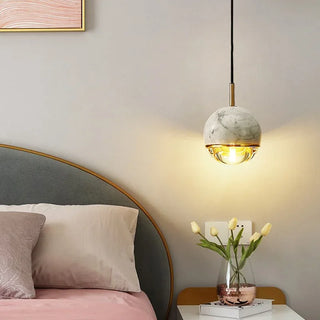 Copper Pendant Light – Minimalist Polished Copper Finish LED Bedroom Lighting